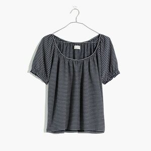 Texture & Thread Peasant Top in Stripe
